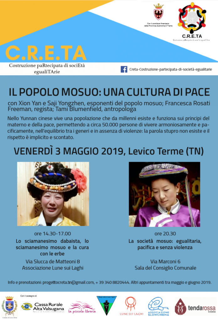 Due donne di etnia Mosuo in Trentino a Levico Terme per la prima volta! Incontro diplomatico e scambio culturale.